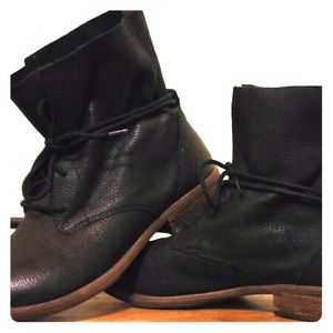 Lucky Brand slouchy black leather boots